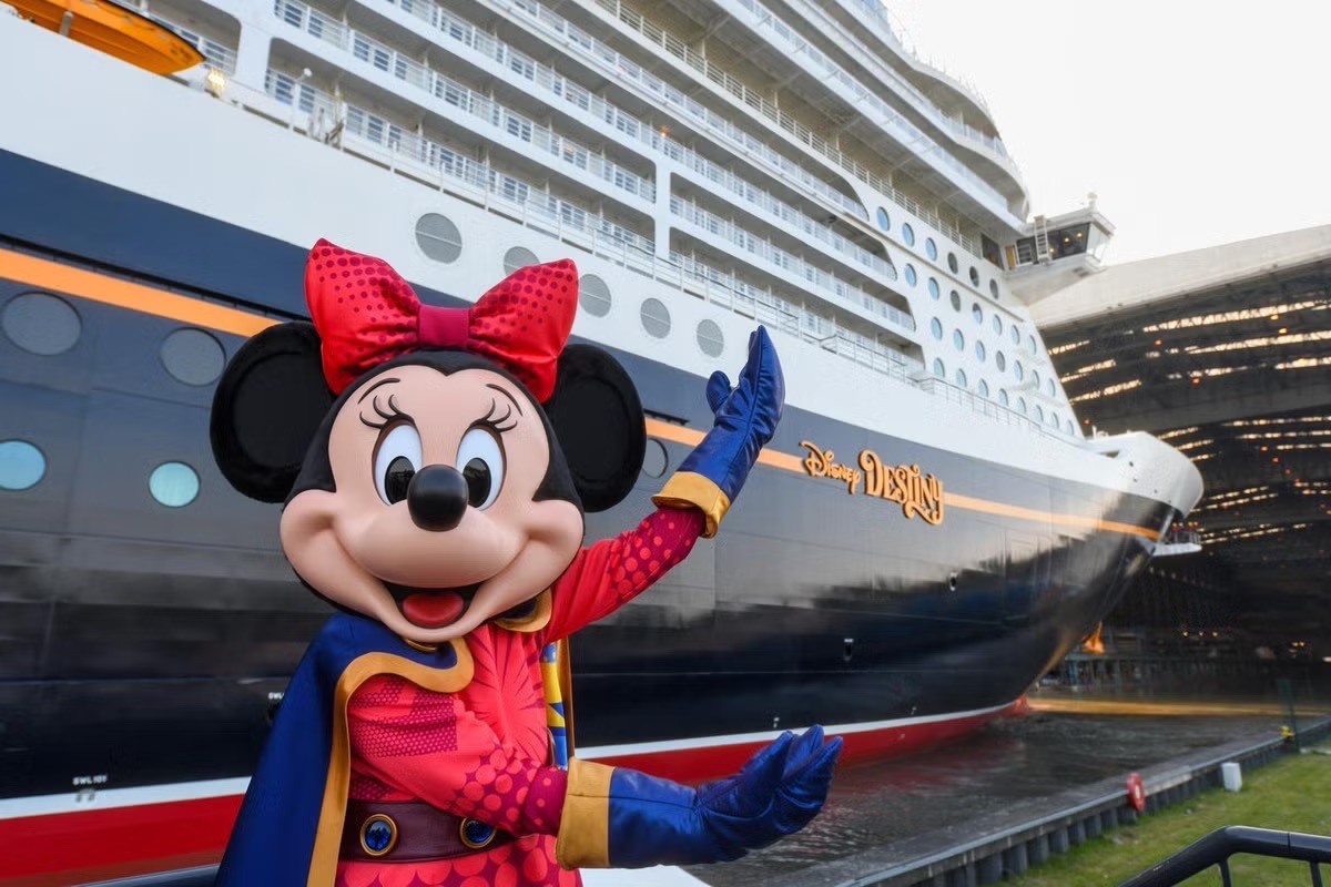 First Look at Disney Cruise Line's Newest Ship, Disney Destiny, as It Leaves German Shipyard